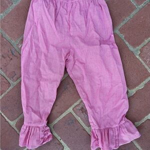 Red and White Gingham Check Ruffled Pants size 4T